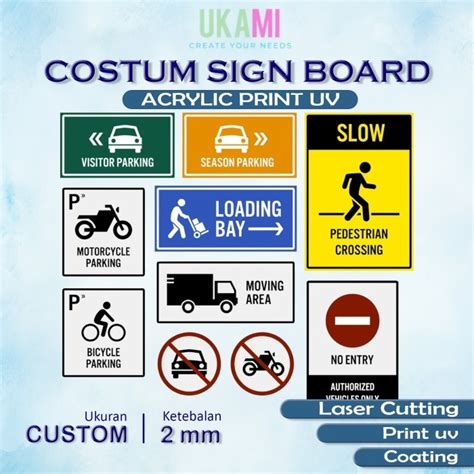 Jual Custom Sign Board Acrylic Signage Penanda Print Uv Akrilik Papan