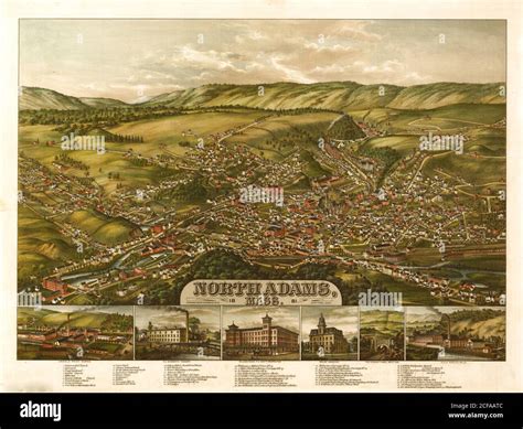 North Adams Massachusetts 1881 Stock Photo Alamy