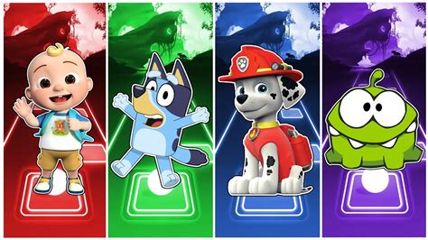 Cocomelon Bluey Paw Patrol Marshall Om Nom Who Will Win