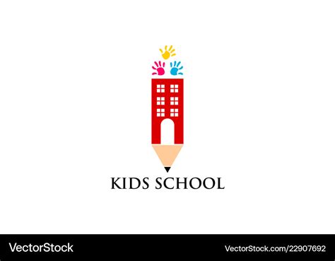 Kids school logo Royalty Free Vector Image - VectorStock