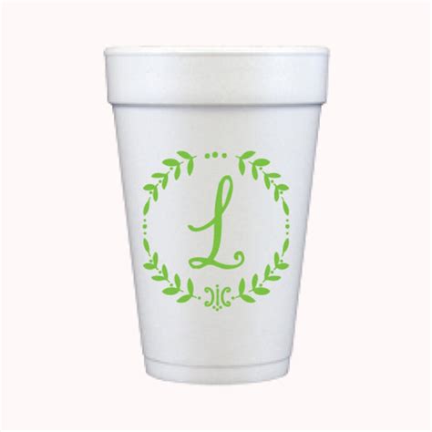 Custom Foam Cups Wreath Monogram Custom Order Etsy