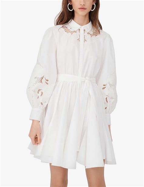 Maje Guipure Lace Skater Dress Harrods Ie Atelier Yuwa Ciao Jp