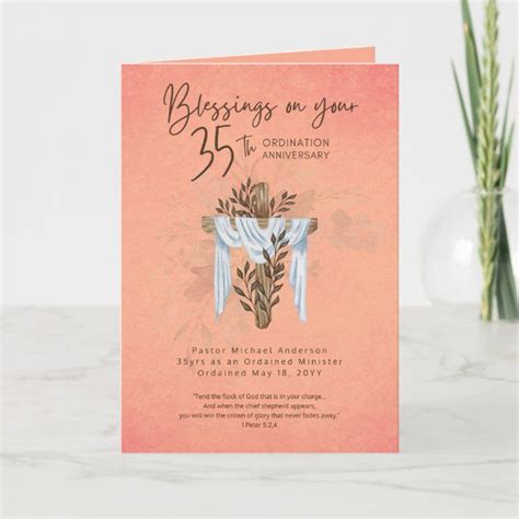 Any Ordination Anniversary Priest Pastor Minister Card Zazzle Artofit