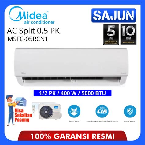 Jual MIDEA MSFC 05 AC SPLIT R32 1 2 PK MSFC 05CRN1 0 5 PK Shopee