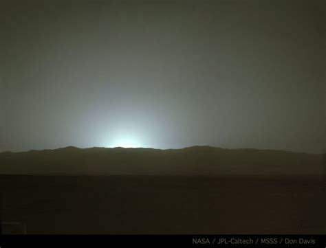 Sunset Behind Gale S Western Rim Curiosity The Planetary Society