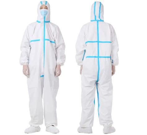 PPE Kit Coverall For Covid 19 Laminated PP Spunbond Fabric Of 90 GSM