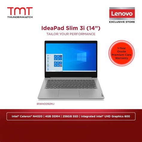 Lenovo IdeaPad 3 14IGL05 81WH0092MJ Platinum Grey Laptop Intel