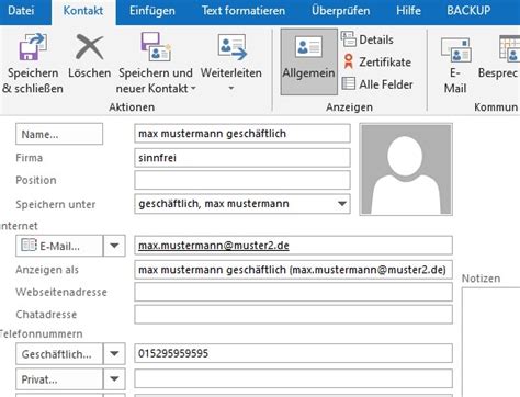 Outlook 365 Anzeige Der E Mail Adresse Dr Windows