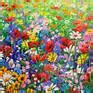 WILD FLOWER MEADOW Painting By KARIN BEST Saatchi Art