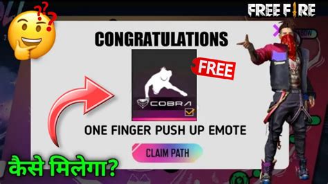 FREE FIRE HOLI EVENT HOW TO GET ONE FINGER PUSH UP EMOTE NEW EVENT