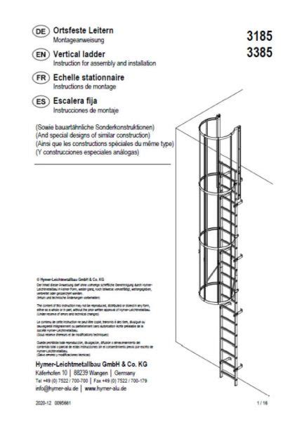 Hymer Fixed Ladder Installation Manual - Murdoch International