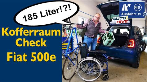 Kofferraum Check Fiat 500e Was Passt In Den Kofferraum Fahrrad