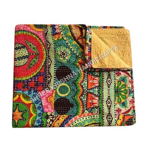 Printed Indian Hand Block Cotton Kantha Quilts At Best Price In Jaipur