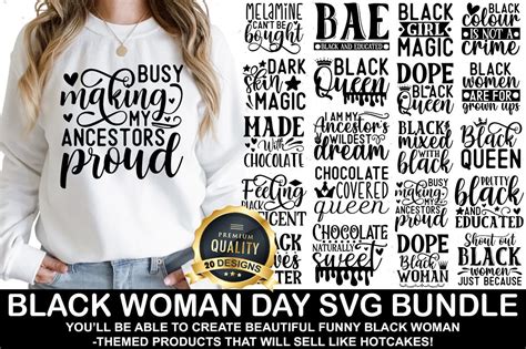 Black Woman Svg Bundle Black Woman Quotes Svg Black Woman T Shirt Black Queen Svg Black Girl