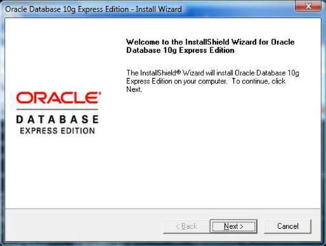 Oracle 10g Installation Download Scientific Diagram