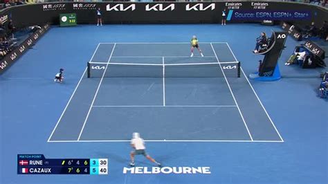 Australian Open Shot Of The Day Cazaux Fires Backhand Past Rune To Win