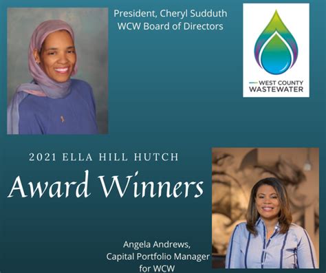 2021 Ella Hill Hutch Award Winners West County Wastewater