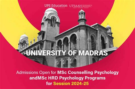 Msc Psychology Admissions University Of Madras Epsychology