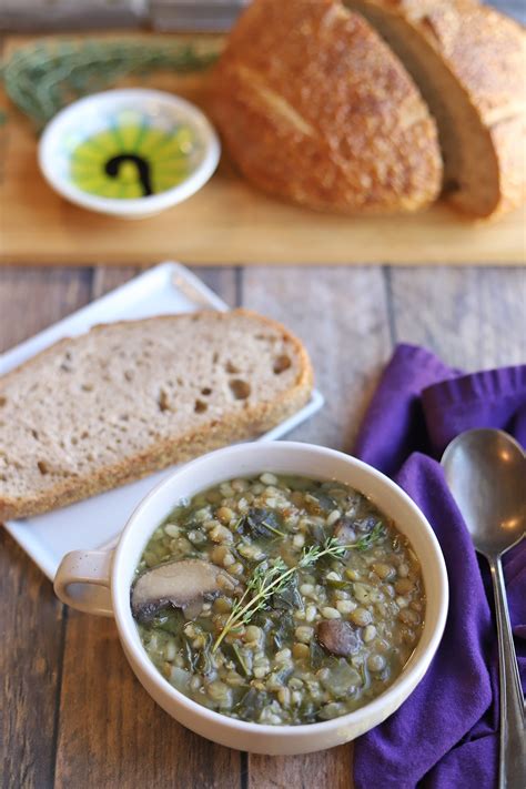 Double Lentil Mushroom Barley Soup Cadry S Kitchen