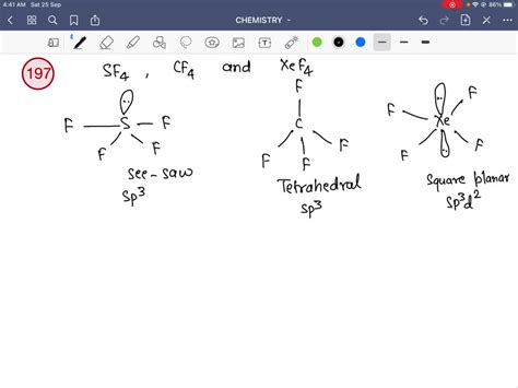 Solved The Molecular Shapes Of Sf4 Cf4 And Xef4 Are [2005] A The Same With 2 0 And 1 Lone