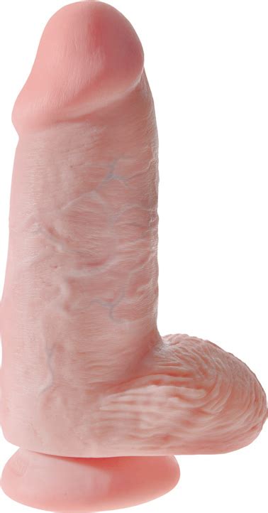 King Cock Chubby Ρεαλιστικό Dildo με Όρχεις και Βεντούζα Flesh 23cm