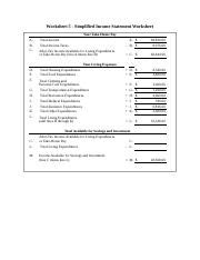 Fin Milestone Worksheet Xlsx Worksheet Simplified Income