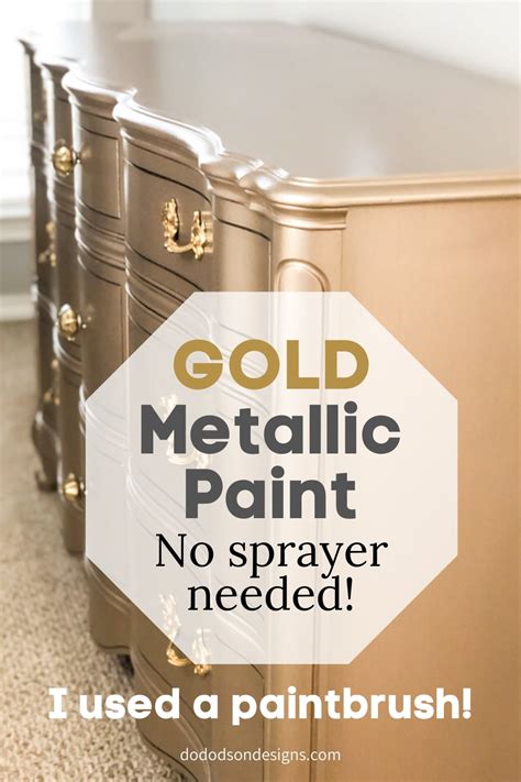 Metallic Paint On Furniture You Can Apply With A Paintbrush