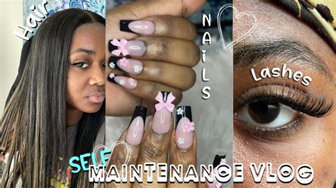 Spring Maintenance Vlog ㋛ Closure Sew In Nails Lashes Youtube