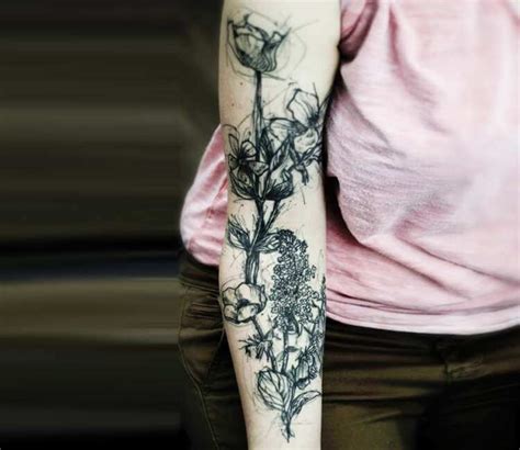 Flowers Tattoo By Kamil Mokot Post