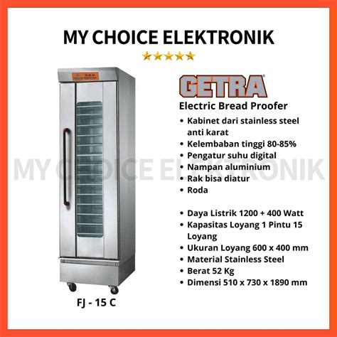 Jual Getra Bread Proofer Fj C Shopee Indonesia