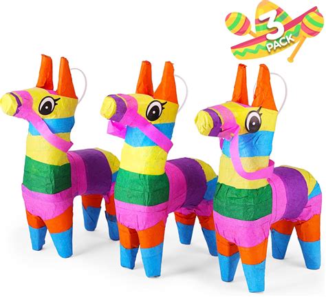 Mini Pinata Cinco De Mayo 3 Pack Small Mexican Pinatas For Birthday Party 4 X 7