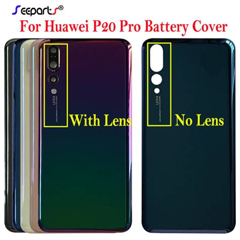 ใหม่กระจกด้านหลังสำหรับ Huawei P20 Pro แบตเตอรี่ฝาหลังประตู Clt Al01 Clt L29 ฝาหลังเปลี่ยน