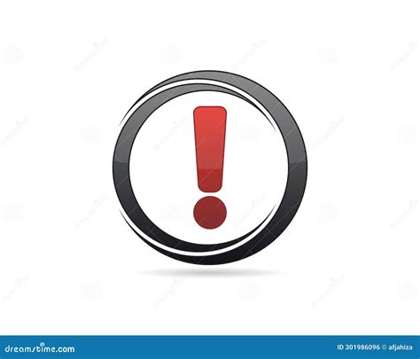 Button Danger Logo Icon Template Stock Vector Illustration Of