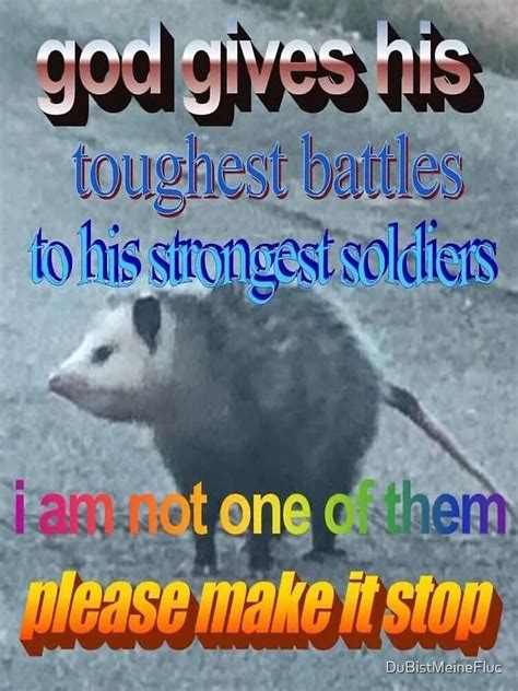 God Gives Toughest Battles To His Strongest Soldiers Funny Raccoon