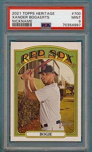 2021 Topps Heritage Xander Bogaerts Nickname 700 PSA 9 POP 1 Red Sox