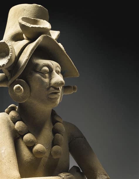 Fine Maya Figure Of A Lord Jaina Late Classic Ca A D 550 950 Lot