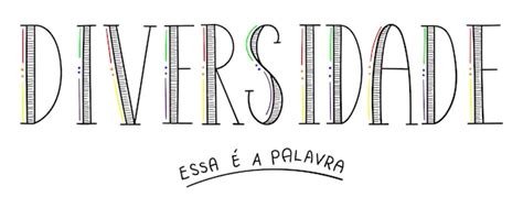 Palavra de diversidade desenhada à mão colorida na diversidade da