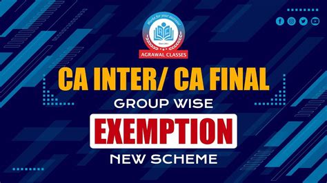 ICAI Exemption Announcement CA Inter Group Wise Benefit New Scheme