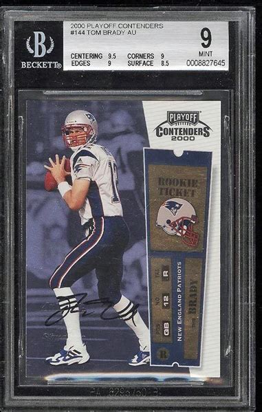 Lot Detail - Ultimate Brady Rookie: Tom Brady Signed 2000 Playoff ...