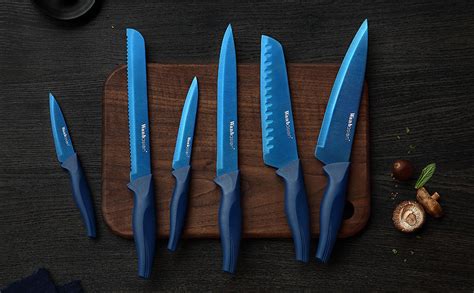 Wanbasion Blue Professional Kitchen Knife Chef Set Kitchen Knife Set Stainless Steel Kitchen