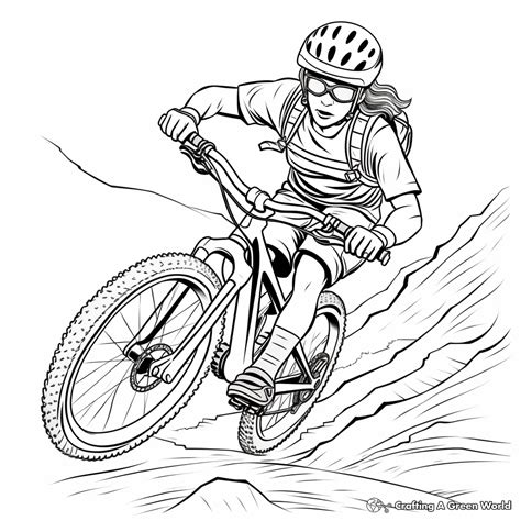 Mountain Bike Coloring Pages Free Printable