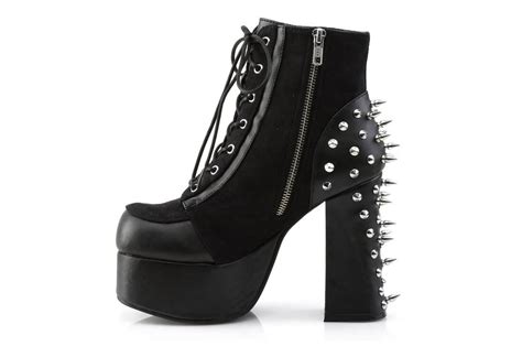 Charade 100 Womens Black Spiked Platform Boots