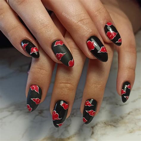 Naruto Nails Anime Nails Akatsuki Mens Nails Henna Tattoo Designs