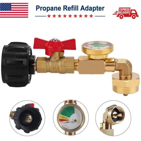 Propane Refill Adapter With Valve And Gauge Fill 1 Lb Bottles From 20