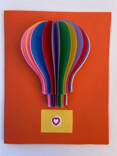 Hot Air Balloon Assorted Color Creative Cut Outs 3” Creative Shapes Etc