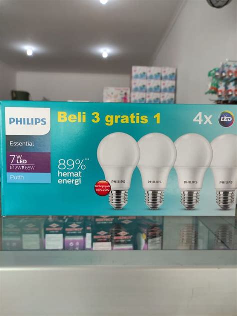 Lampu Philips Led Bulb Essentials Paket Watt