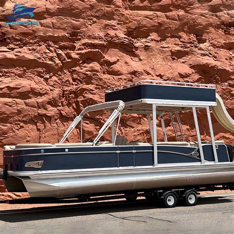 Allhouse Factory Direct Luxury Double Decker Yacht Pontoon Boat For