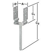 Stabilit St Tzenschuh L X B X H X X Mm Stahl Bauhaus