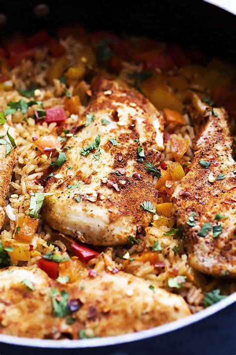 One Pot Spicy Cajun Chicken Rice Creme De La Crumb