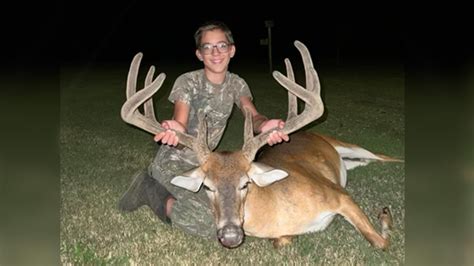 10 Year Old Tags Giant Velvet 9 Point On Opening Day Weaver With His